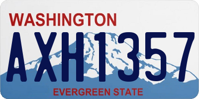 WA license plate AXH1357