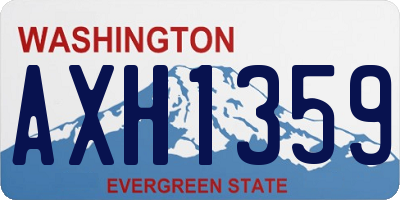 WA license plate AXH1359