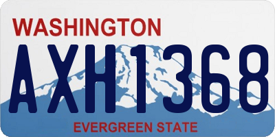 WA license plate AXH1368