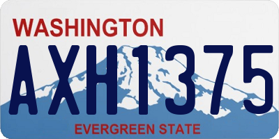 WA license plate AXH1375