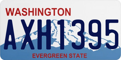 WA license plate AXH1395