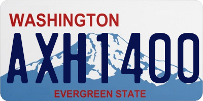 WA license plate AXH1400