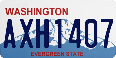 WA license plate AXH1407