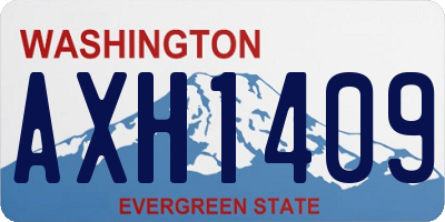 WA license plate AXH1409