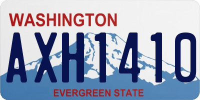 WA license plate AXH1410