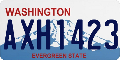 WA license plate AXH1423