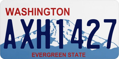 WA license plate AXH1427