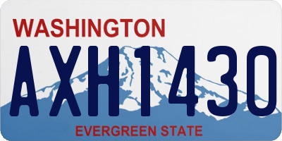 WA license plate AXH1430