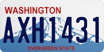 WA license plate AXH1431