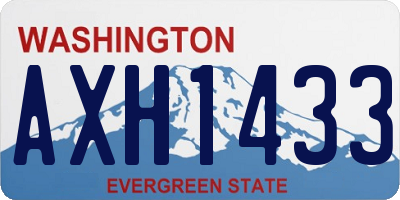 WA license plate AXH1433