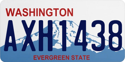WA license plate AXH1438