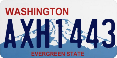 WA license plate AXH1443