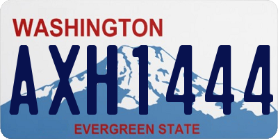 WA license plate AXH1444
