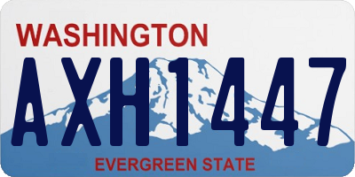 WA license plate AXH1447