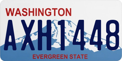 WA license plate AXH1448