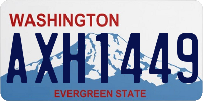 WA license plate AXH1449