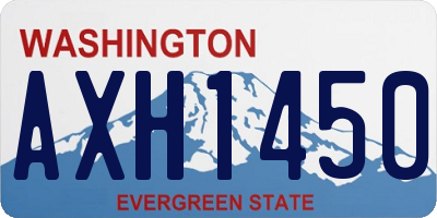 WA license plate AXH1450