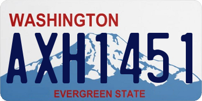 WA license plate AXH1451