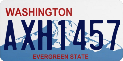 WA license plate AXH1457