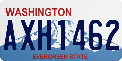 WA license plate AXH1462