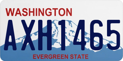 WA license plate AXH1465