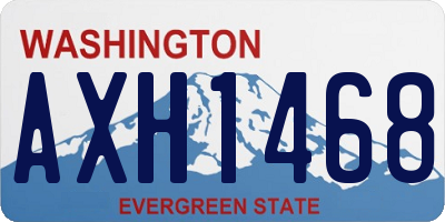 WA license plate AXH1468