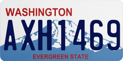 WA license plate AXH1469