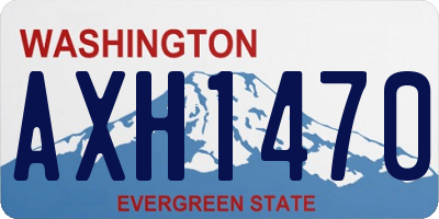 WA license plate AXH1470