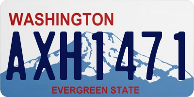 WA license plate AXH1471