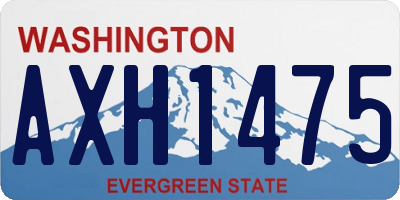 WA license plate AXH1475