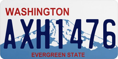 WA license plate AXH1476