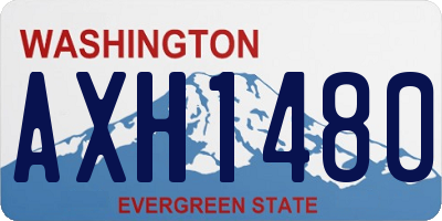 WA license plate AXH1480