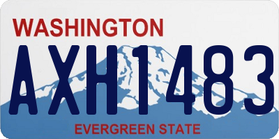 WA license plate AXH1483