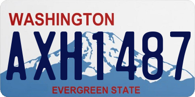 WA license plate AXH1487