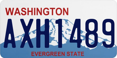 WA license plate AXH1489