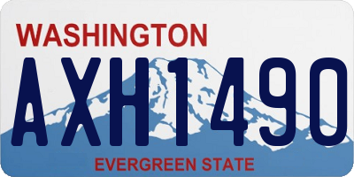 WA license plate AXH1490