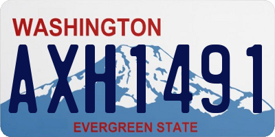 WA license plate AXH1491
