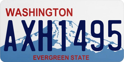 WA license plate AXH1495