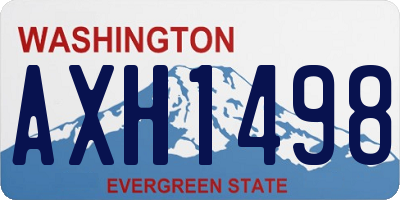 WA license plate AXH1498