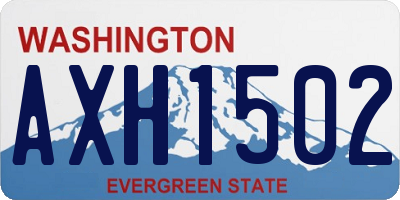 WA license plate AXH1502