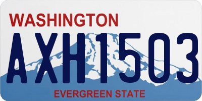 WA license plate AXH1503