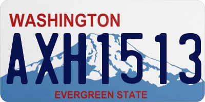 WA license plate AXH1513