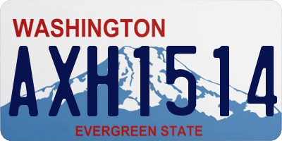WA license plate AXH1514