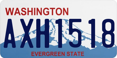 WA license plate AXH1518