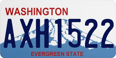 WA license plate AXH1522