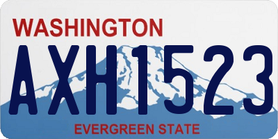 WA license plate AXH1523