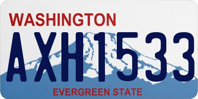 WA license plate AXH1533