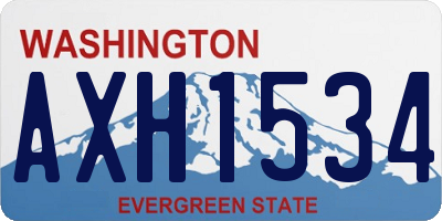 WA license plate AXH1534