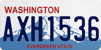 WA license plate AXH1536