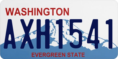 WA license plate AXH1541